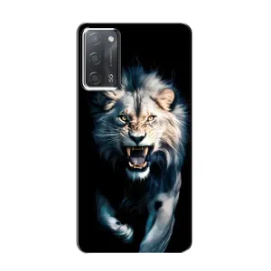 Чехол с картинкой «Хищники» для OPPO A55 (Лев в темноте)