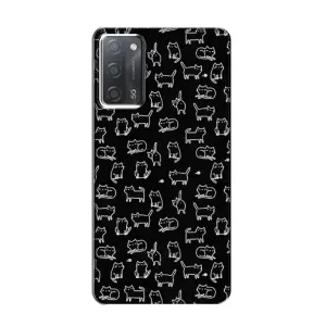 Чехол с принтом для OPPO A55 (AlphaPrint) Модные коты (Меленькие котики)