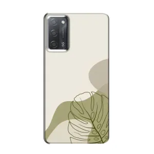 Силконовий чохол з принтом в квітах на OPPO A55 (Зелена монстера дизайн)
