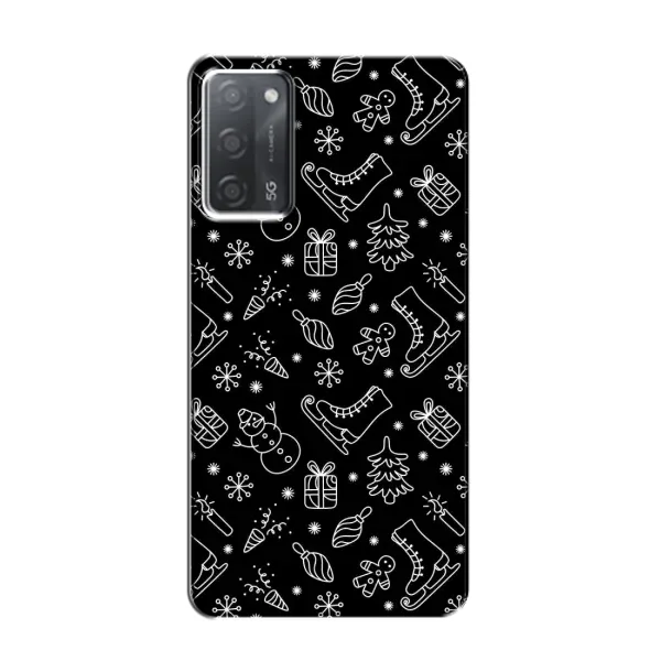 Чехол с принтом «Новогодний фон» для OPPO A55