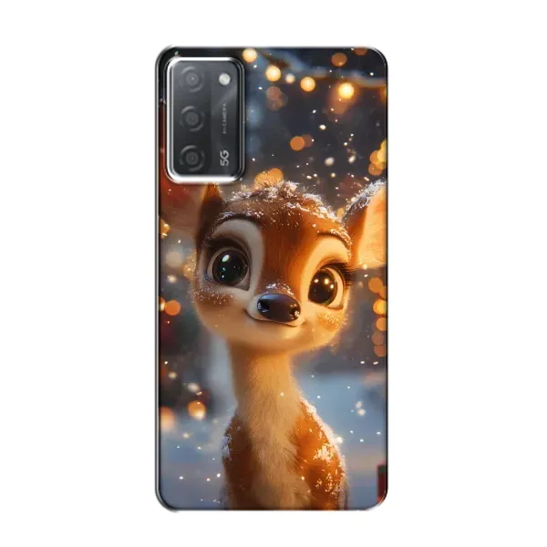 Чехол с принтом «Олененок среди гирлянд» для OPPO A55