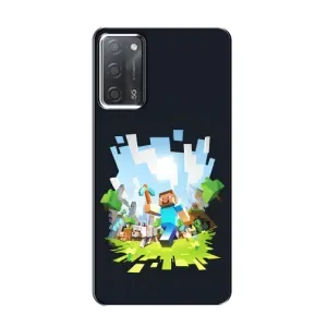 Чехол Майнкрафт на OPPO A55 (AlphaPrint) Minecraft (персонажи Minecraft)