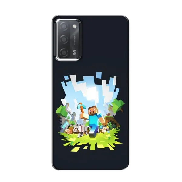 Чехол с принтом «персонажи Minecraft» для OPPO A55