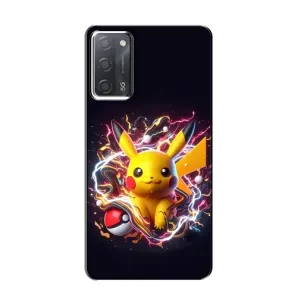 Чехол с Пикачу на OPPO A55 (Пикачу с мячом)