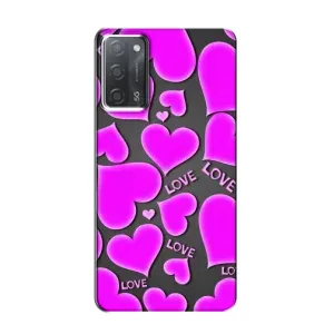 Чехлы для любимой на ОППО A55 (VPrint) (Pink hearts)