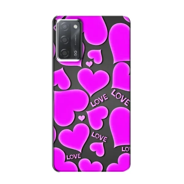 Чехол с принтом «Pink hearts» для OPPO A55 Чехол с принтом «Pink hearts» для OPPO A55