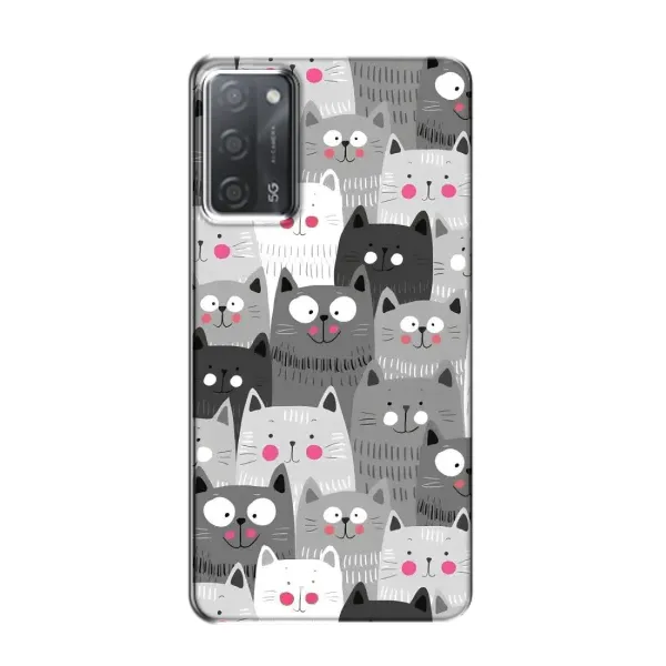 Чехол с принтом «Рисованные котики» для OPPO A55 Чехол с принтом «Рисованные котики» для OPPO A55