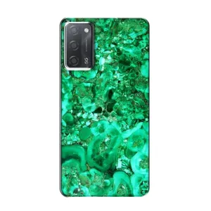 Мраморный чехол на OPPO A55 (VPrint) (Салатный Мрамор)