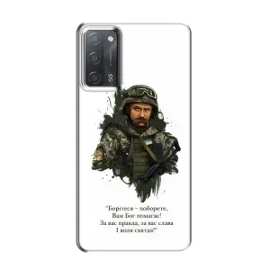 Чохли для OPPO A55 с принтом Тараса Шевченко (AlphaPrint) (Шевченко воїн)