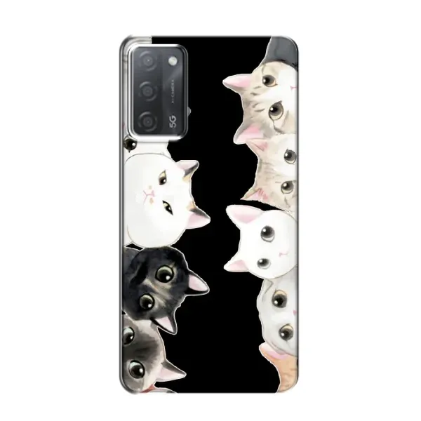 Чехол с принтом «Взгляд котов» для OPPO A55