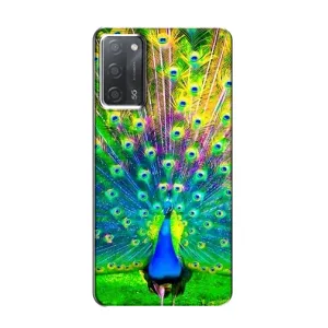 Чехол с птицами на OPPO A55 (VPrint) (Яркий Павлин)