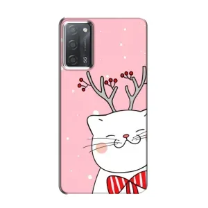 Новогодние Чехлы для Оппо А55 (VPrint) (Зимний кот)