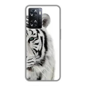 Чохли з картинкою животних Oppo a57s (Білий Тигр)