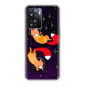 Чохли з картинкою Лисичка для Oppo a57s (VPrint) (Лисички космонавти)