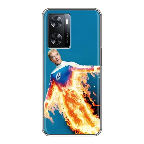 Чохол з принтом «Людина-факел у вогні» для OPPO A57s