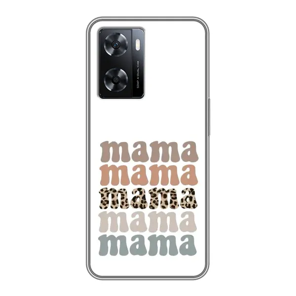 Чехол с принтом «Текстовый коллаж мама» для OPPO A57s