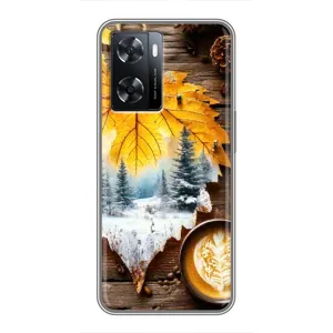 Чехол с принтом «Осенне-зимний кофе» для OPPO A57s