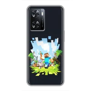 Чохол Майнкрафт на Oppo a57s (AlphaPrint) Minecraft (персонажі Minecraft)