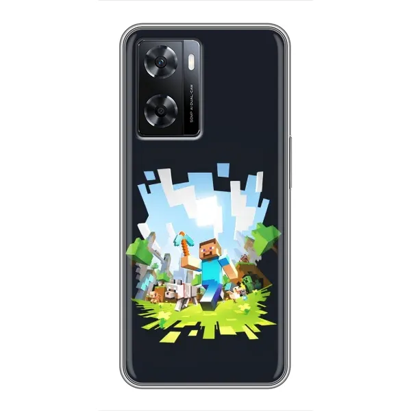 Чохол з принтом «персонажі Minecraft» для OPPO A57s