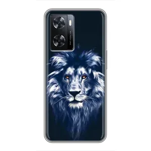 Чохол з картинкою ЛЕВ для Oppo a57s (VPrint) (Синій Лев)