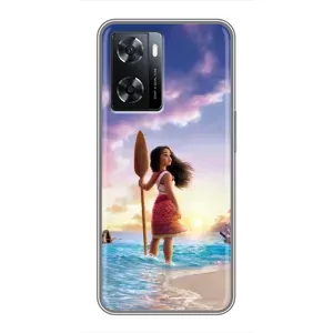 Чохол з мультфільмом Ваяна Oppo a57s (Моана з веслом)