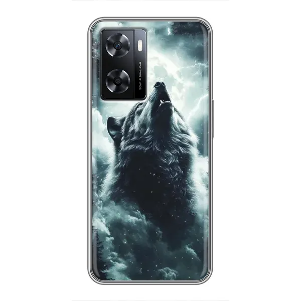 Чехол с принтом «Волк в облаках» для OPPO A57s