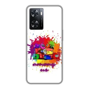 Чохли Амонг Ас для Oppo a57s (AlphaPrint) (Яскравий АмонгАс)