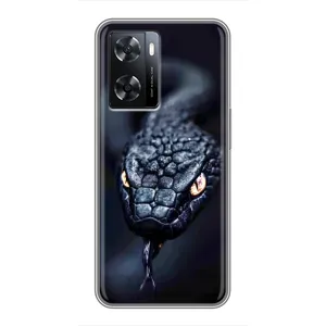 Чехол с картинкой «Хищники» для Oppo a57s (Черная змея)