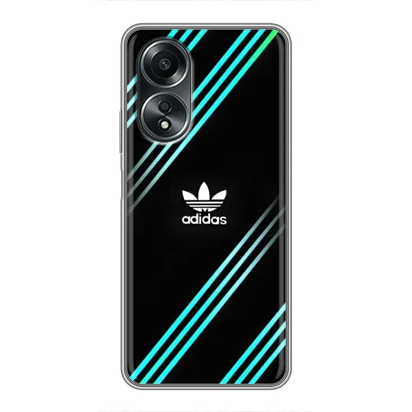 Чехол с принтом «Адидас с полосами» для OPPO A58 (4G)