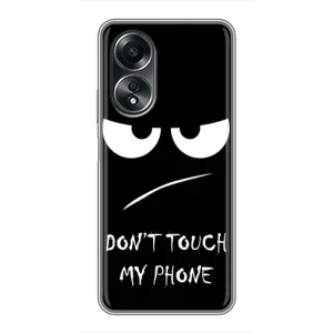 Чехол для Оппо А58 - (AlphaPrint) с печатью (ТОП продаж) (Dont Touch)