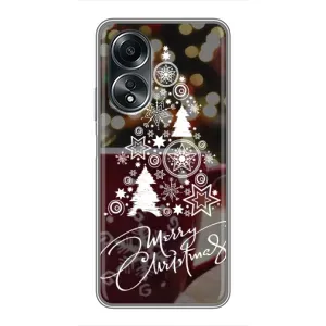 Рождественские Чехлы для OPPO A58 (4G) (VPrint) (Елочка узорная)