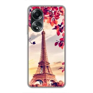 Чехол Эйфелева Башня для OPPO A58 (4G) - (AlphaPrint) (Эйфелева Башня)