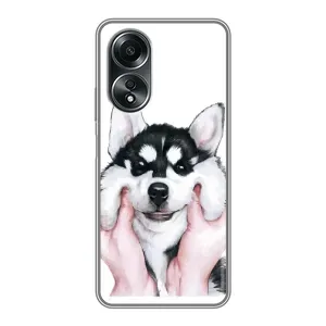 Чехол с Хаски для OPPO A58 (4G) - (AlphaPrint)