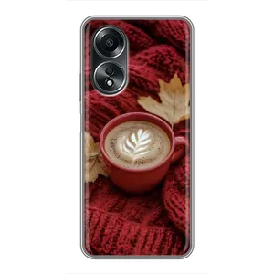 Чехол с принтом «Кофе на пледе» для OPPO A58 (4G)