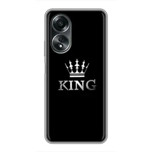 Чехол с Короной Оппо А58 - (AlphaPrint) (KING)