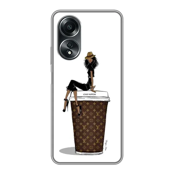 Чехол с принтом «кофе LOUIS VUITTON» для OPPO A58 (4G)