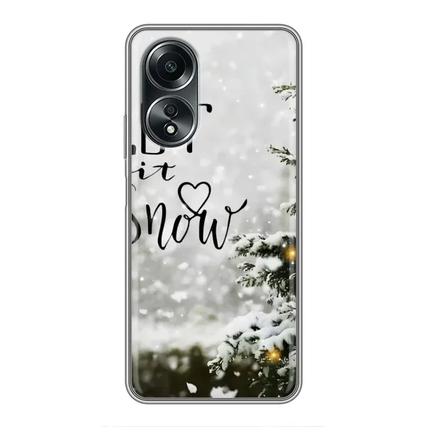 Чохол з принтом «Let it snow» для OPPO A58 (4G)