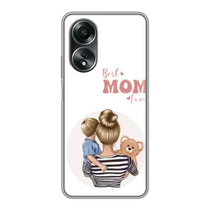 Чехол с принтом «Мама и сын» для OPPO A58 (4G)