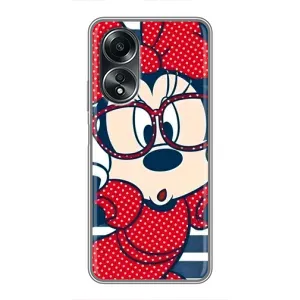Эксклюзивный чехол для OPPO A58 (4G) (AlphaPrint - Мультяшные) (Маус в очках)