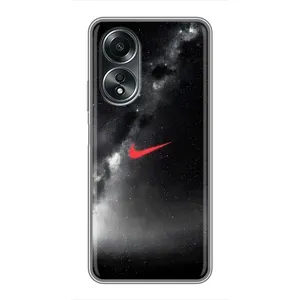 Чехол для OPPO A58 (4G) - с принтом Найк (AlphaPrint) (Найк красный)
