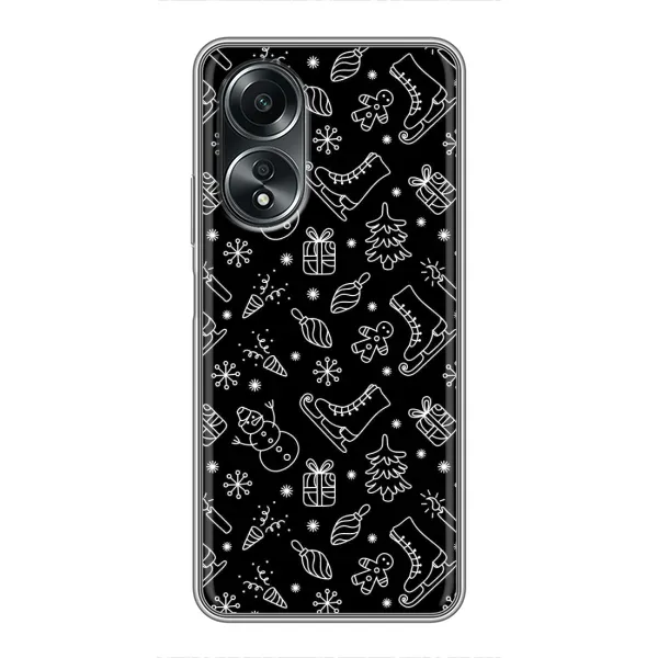 Чохол з принтом «Новорічний фон» для OPPO A58 (4G)