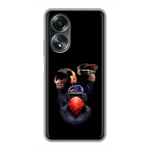 Чехол с Обезьянами OPPO A58 (4G) - (AlphaPrint)