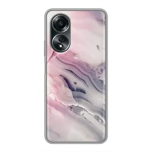 Мраморный чехол на OPPO A58 (4G) (VPrint) (Пурпурный Мрамор)