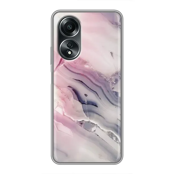 Чехол с принтом «Пурпурный Мрамор» для OPPO A58 (4G)