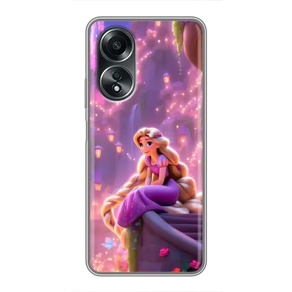 Чехол с принтом «Рапунцель в замке» для OPPO A58 (4G)