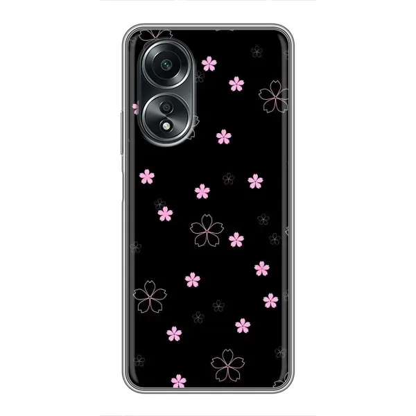 Чехол с принтом «Розовые цветы на черном» для OPPO A58 (4G) Чехол с принтом «Розовые цветы на черном» для OPPO A58 (4G)