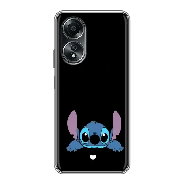 Чехол с принтом «Стич на черном» для OPPO A58 (4G)