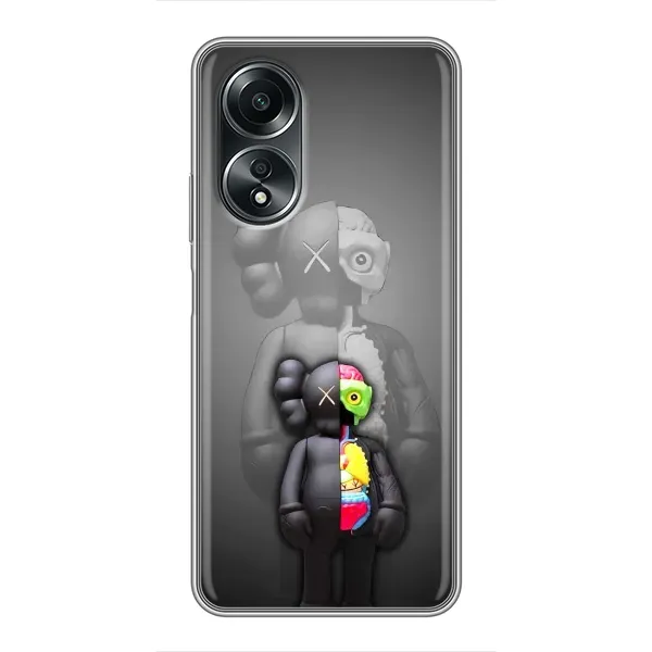 Чехол с принтом «Тело Bearbrick» для OPPO A58 (4G)