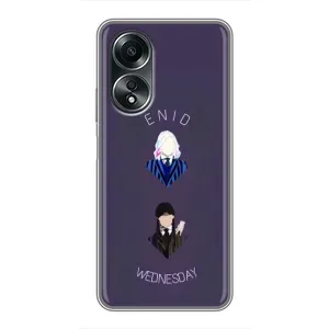 Чехлы Венсдей на OPPO A58 (4G) Уэнсдей (AlphaPrint) (Уэнздей и подруга)