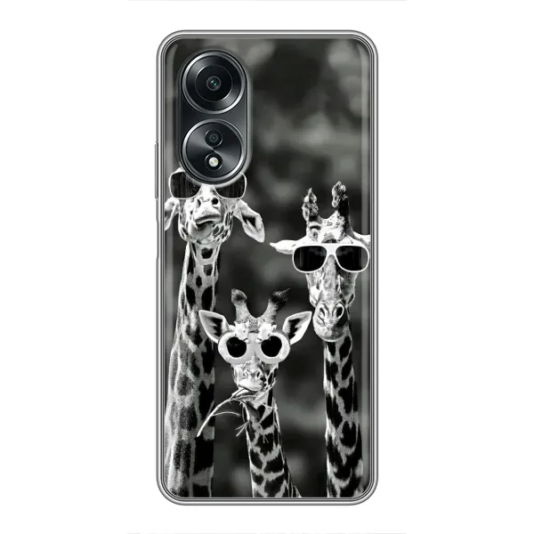 Чехол с принтом «Жирафы в очках» для OPPO A58 (4G) Чехол с принтом «Жирафы в очках» для OPPO A58 (4G)